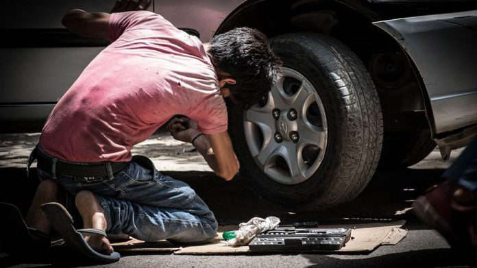 Home tire change