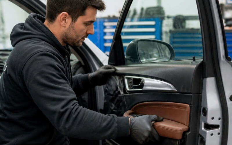 Check-up Media car door panel