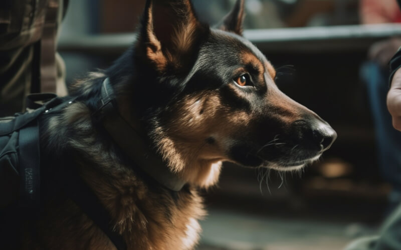 Check-up Media dog in car workshop