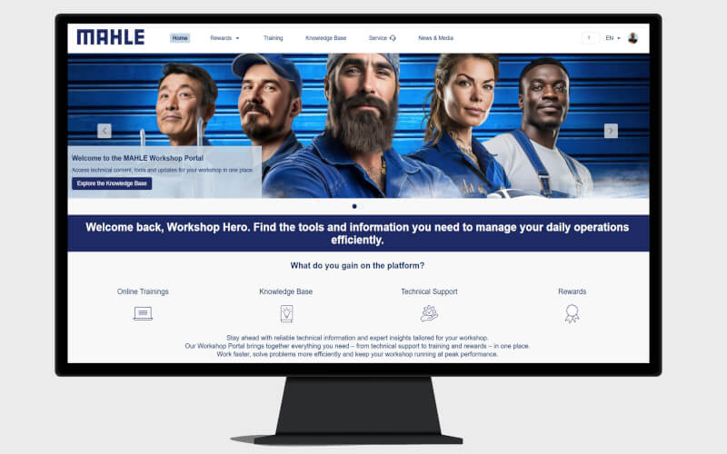 Check-up Media MAHLE Workshop Portal