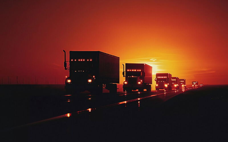 Check-up Media truck sunset